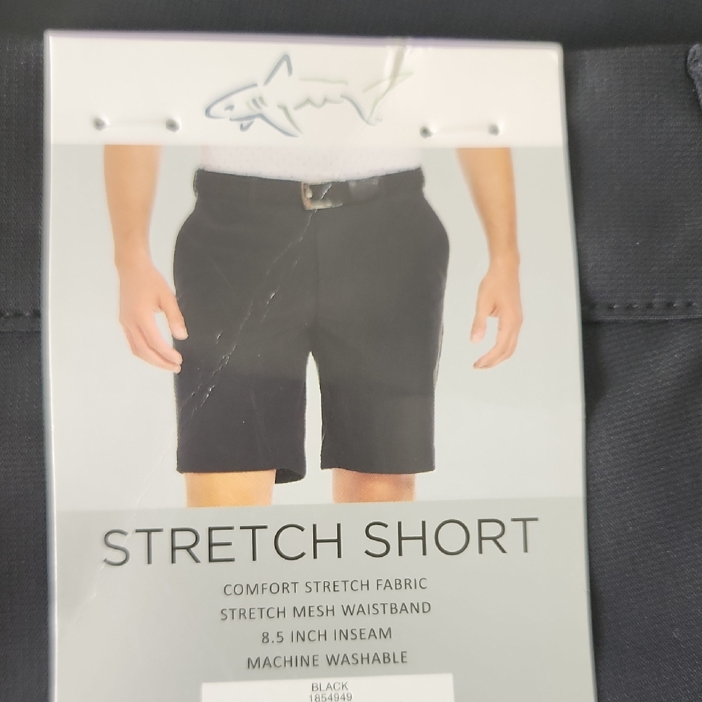 Greg Norman Collection Black Stretch Shorts